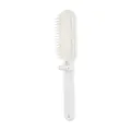 Compact white folding hair comb for travel and portable grooming needs - White