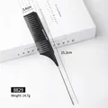Professional black antistatic carbon rattail comb for salon styling and sectioning - Long Rat-Tail Comb (8829) / Black