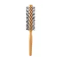 Professional natural wood round hairbrush for barbershop styling and curling fluffy hair - Siping Handle / Natural Wood Color