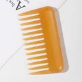 Peigne à dents larges ambré translucide pour un démêlage des cheveux en douceur - Jaune