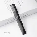 Professional black fine-tooth styling comb with pointed tail for hair salon use - Rat-Tail Comb (0088) / Black