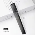 Professional black carbon antistatic hair comb for styling, 19cm by 2.9cm, 5.4g weight - Rat-Tail Comb (0089) / Black