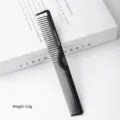 Professional 21cm black antistatic carbon hair comb for salon styling and cutting - Rat-Tail Comb (06825) / Black