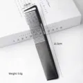 Professional black carbon antistatic tail comb for hair styling and parting, 21.5cm long - Rat-Tail Comb (06826) / Black