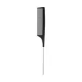 Pettine a coda professionale nero con ago in acciaio per capelli - Stile 5101 / Nero