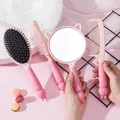 Cute pink cartoon 4-piece hair brush and mirror set for women - Rabbit / Four-Piece Set / Pink