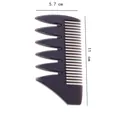 Professioneller, doppelseitiger, grobzackiger Haarkamm in Dunkellila, 11 x 5,7 cm - Stil 1171 (Grau)