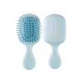 Light blue pearlescent mini air cushion hairbrush for travel and daily portable use - Small Cushion / Holographic Blue