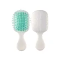 Portable mini air cushion hairbrush in pearlescent white and mint green for easy travel - Small Cushion / Holographic Green