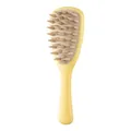 Spazzola per massaggio cuoio capelluto gialla con setole in silicone e manico - Sacchetto OPP / giallo limone