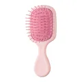 Portable mini pink air cushion hairbrush for gentle hair detangling and scalp massage - Small Cushion / Solid Pink