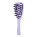 Spazzola massaggiante per cuoio capelluto in silicone viola con manico lungo e setole spesse - Sacchetto OPP / viola taro