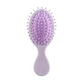 Compact mini portable hair brush in pastel purple with soft air cushion bristles - 821 Small Cushion / Purple
