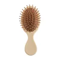 Mini portable beige hair cushion brush for kids and girls, compact travel size design - 821 Small Cushion / Beige