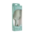 Mint green floral totem air cushion detangling hair brush in original box packaging - With Hole / Box Packaging / Green