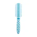 Light blue round hairbrush with decorative star patterns for professional hair styling - Curling Brush (2705) / Light Blue