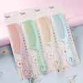 Set of four colorful daisy print hair combs for gentle detangling in pastel shades - CJ05 Style (CJ05 Daisy)