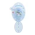 Portable folding hairbrush and mirror set with cartoon unicorn design - Blue - Unicorn - Hanging Card
