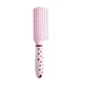 Pink styling hairbrush featuring purple star patterns on handle for daily scalp massage - Skeleton Brush (2706) / Pink
