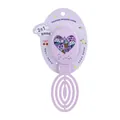 Compact purple foldable hair comb with mirror featuring cute cupcake cartoon print - Purple - Heart - Hanging Card