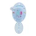 Portable blue 2-in-1 folding mirror comb with cute cotton candy cartoon design - Blue - Marshmallow - Hanging Card