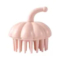 Spazzola massaggiante per cuoio capelluto rosa a forma di zucca con setole morbide - Spazzola Zucca / Rosa