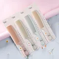 Pastel color daisy flower printed hair combs set of four - CJ02 Style (CJ02 Daisy)
