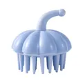 Spazzola massaggiante per cuoio capelluto azzurra a forma di zucca per lavare i capelli - Spazzola Zucca / Blu
