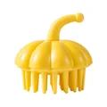 Spazzola per massaggio del cuoio capelluto a forma di zucca gialla per cura capelli - Spazzola Zucca / Giallo