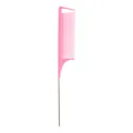 Pettine a coda rosa professionale con ago in acciaio inox per divisione capelli - Stile 5106 / Rosa