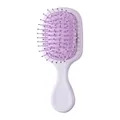 Portable mini air cushion hairbrush in lavender purple for gentle scalp massage - Small Cushion / Solid Purple