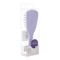 Cepillo de masaje del cuero cabelludo lavanda con forma de hoja de ginkgo y mango - Caja de PVC / Púrpura Taro