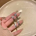 Elegante zilveren ster oorbellen met pavé kristallen en lange bungelende ketting kwastjes - Vijfpuntige ster met kwastjes (A1519 zilver) / Zilver