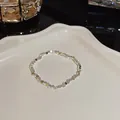 Minimalist silver cube beaded bracelet for women, elegant and refined jewelry accessory - Cube Beaded Style (S273 Silver) / Silver