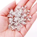 Bulk clear silicone earring backs with silver metal stabilizers for drooping ears - Disk Ear Backs / 1 Piece / Silver