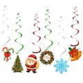 Vue détaillée des décorations de Noël à suspendre avec le Père Noël et le sapin - Ensemble de Spirales Papillon / Lot de Six Bracelet Style 3