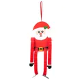 Ornement de Père Noël en papier à suspendre avec membres en accordéon pour décor de Noël - Père Noël