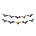 Iridescent Halloween bat garland banner strings for party venue layout decoration - Bat Banner