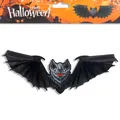 Festive 3D black bat honeycomb hanging ornament for Halloween party room decoration - Bat Style