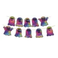 Colorful rainbow gradient ghost banner garland for Halloween party room decoration - Ghost Banner