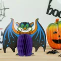 Vibrante Halloween Fledermaus Waben-Tischdeko für eine festliche Party-Dekoration - Fledermaus