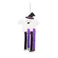 Décoration d'Halloween fantôme à suspendre avec chapeau de sorcière et banderoles en papier - Décoration Suspendue Fantôme