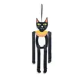 Décoration d'Halloween chat noir suspendu avec membres télescopiques en papier accordéon - Décoration Suspendue Chat