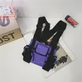Functional purple tactical chest rig bag with multi-pocket design for streetwear style - Purple