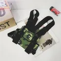 Adjustable camouflage tactical chest rig bag with functional straps for street style - Camouflage
