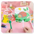Abanico de mano infantil para colorear DIY para proyectos de arte creativos y regalos - Estilo de Graffiti DIY / Serie de Graffitis
