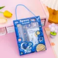Blaues Astronauten-Schreibwaren-Geschenkset für Schulkinder - Blauer Astronaut / 6er Set