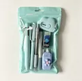 Complete 7-piece cute candy-colored stationery set in a mint green gift bag for students - Cloud / 7-Piece Set / Blue