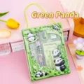 Komplettes Schreibwaren-Geschenkset mit grünem Panda-Motiv, Stiften und Notizblock - Grün Panda / 6er Set