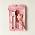 Aesthetic 7-piece pink candy-colored stationery set for students in a gift pouch - Pink